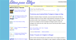 Desktop Screenshot of dicasparablogs.com.br